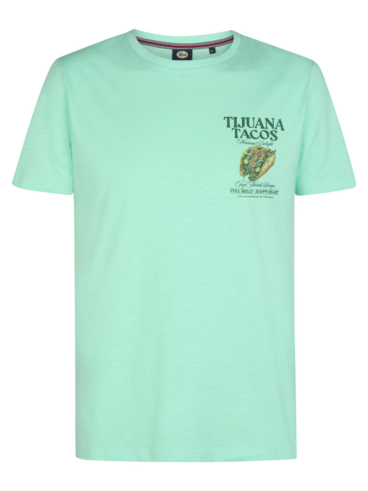 Petrol - Heren Shirt - M-2060-TSR647 - 6182 Green Aqua