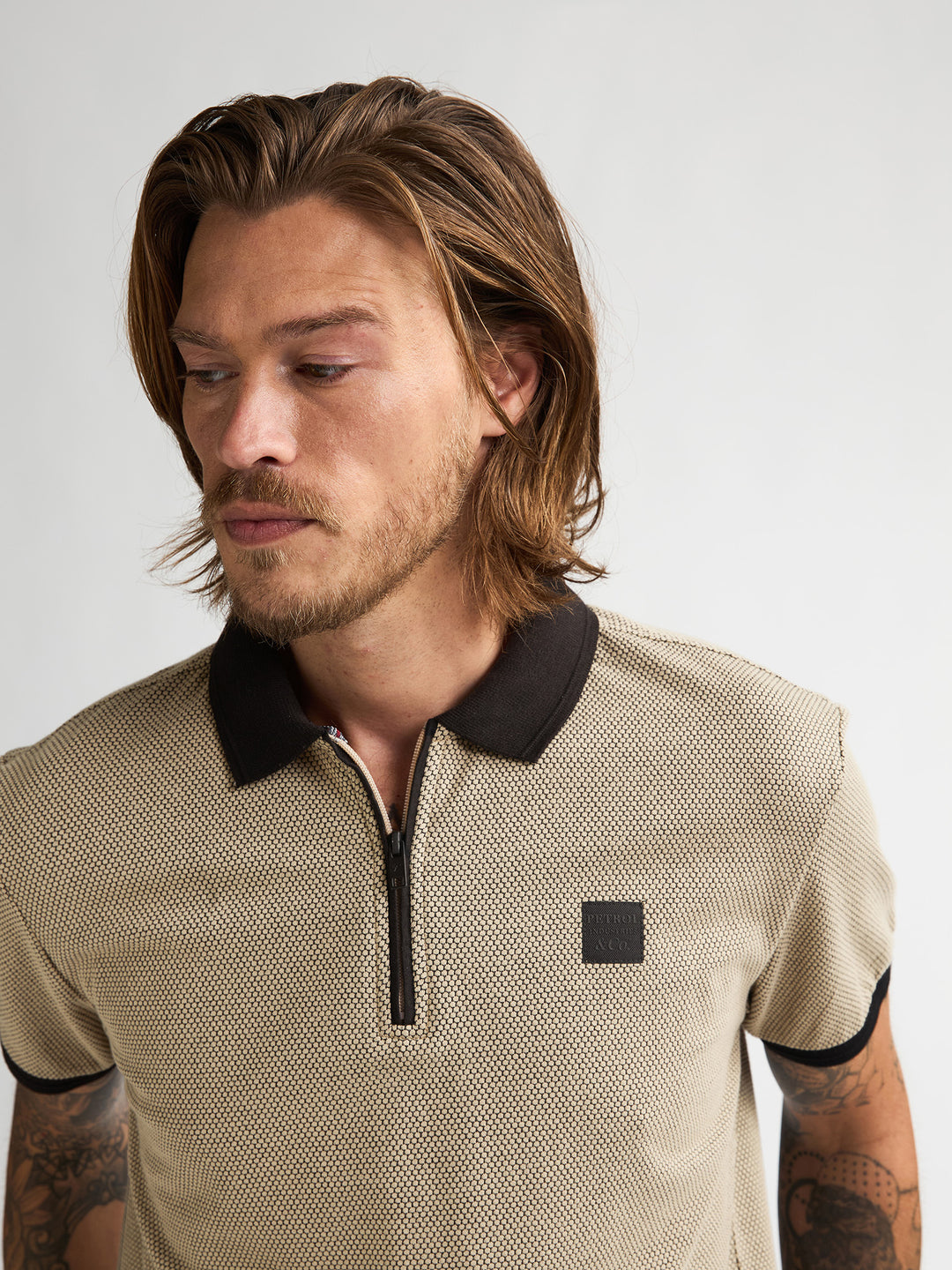 Petrol - Heren Polo - M-1060-POL907 - 7130 Light Tan