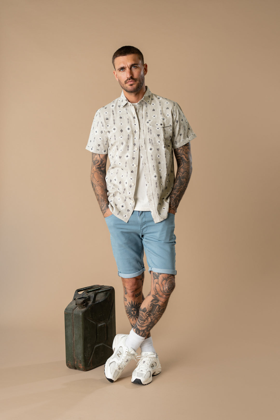 Petrol - Heren Overhemd - M-1060-SIS412 - 7130 Light Tan