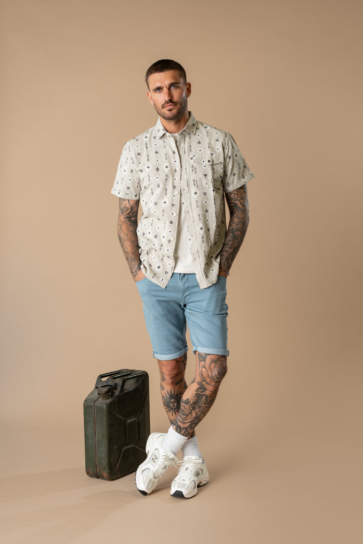 Petrol - Heren Overhemd - M-1060-SIS412 - 7130 Light Tan