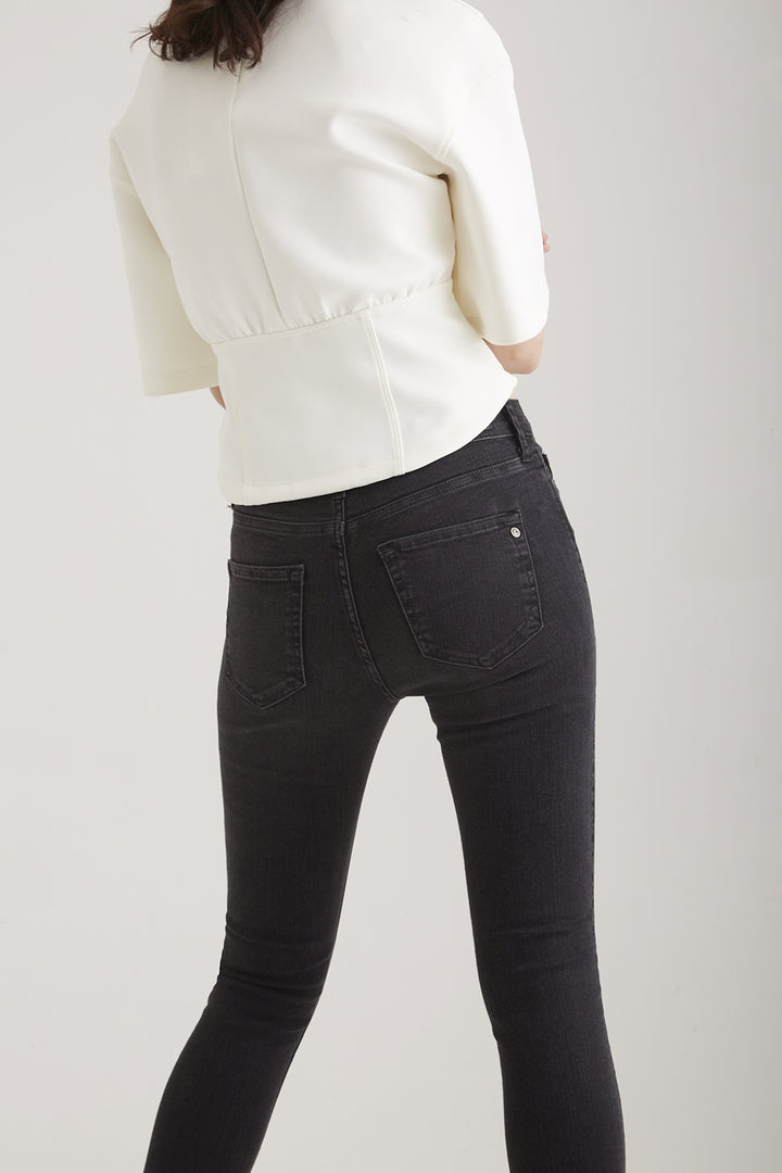 COJ - Sophia - Dames Skinny Jeans - Black Vintage