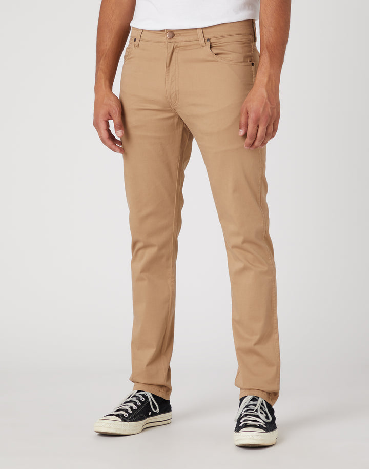 Wrangler - Larston - Heren Slim-fit Broek - Tigers Eye