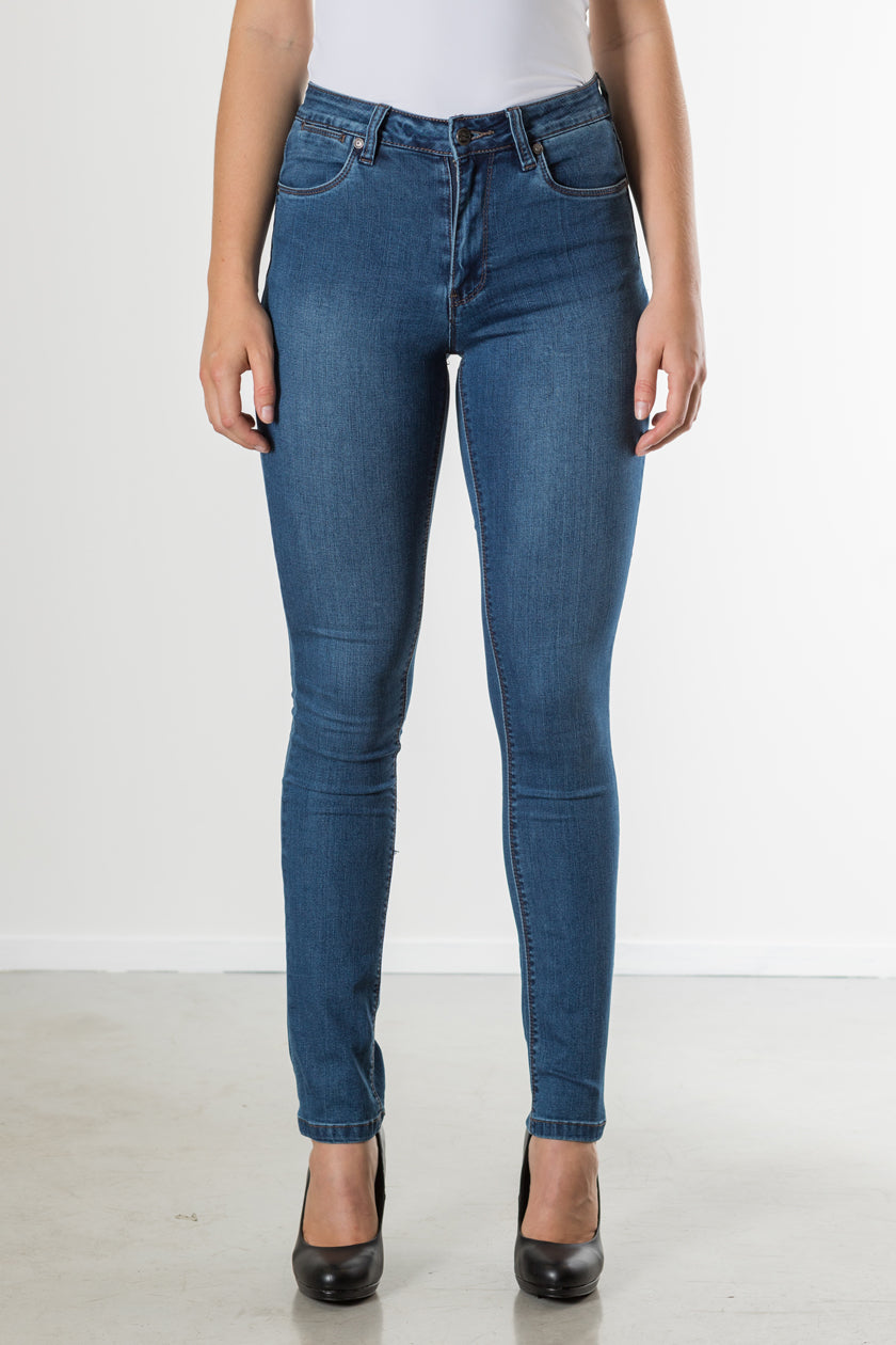 New Star - New Orlean - Dames Slim-fit Jeans - Stone Used