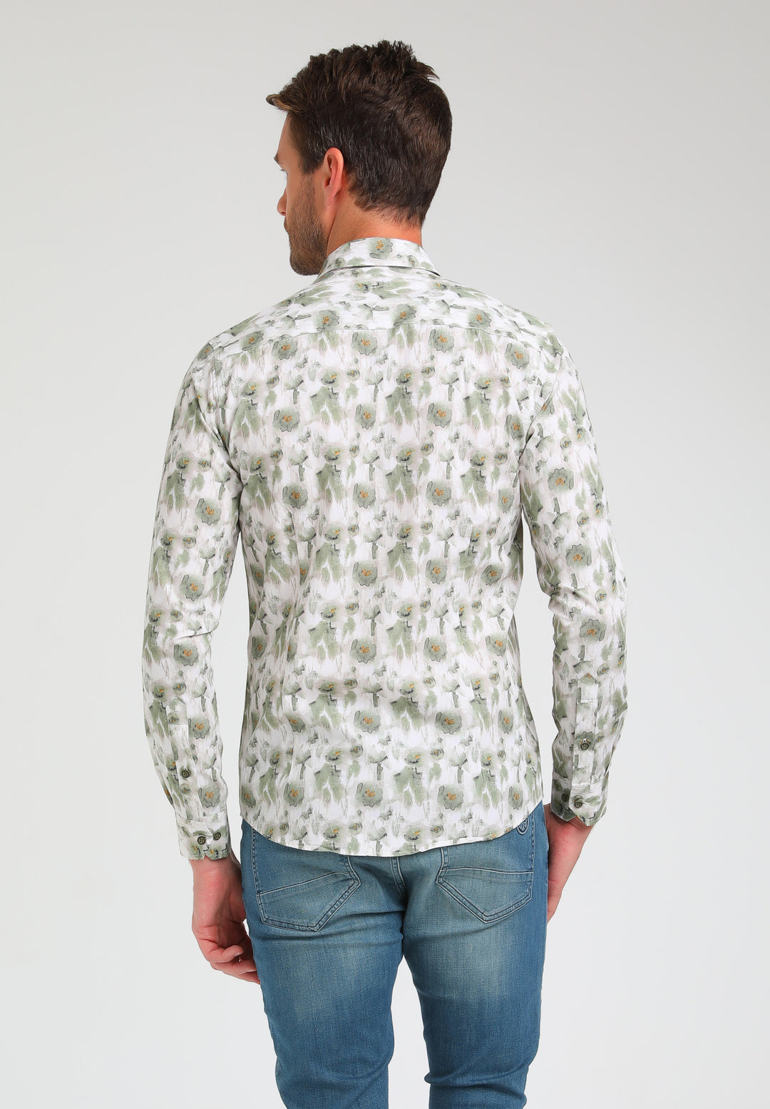 Gabbiano - Heren Overhemd - 333541 - 520 Cactus Green