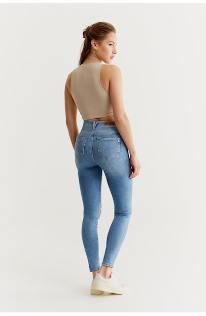 COJ - Lisa - Dames Skinny Jeans - Light Blue