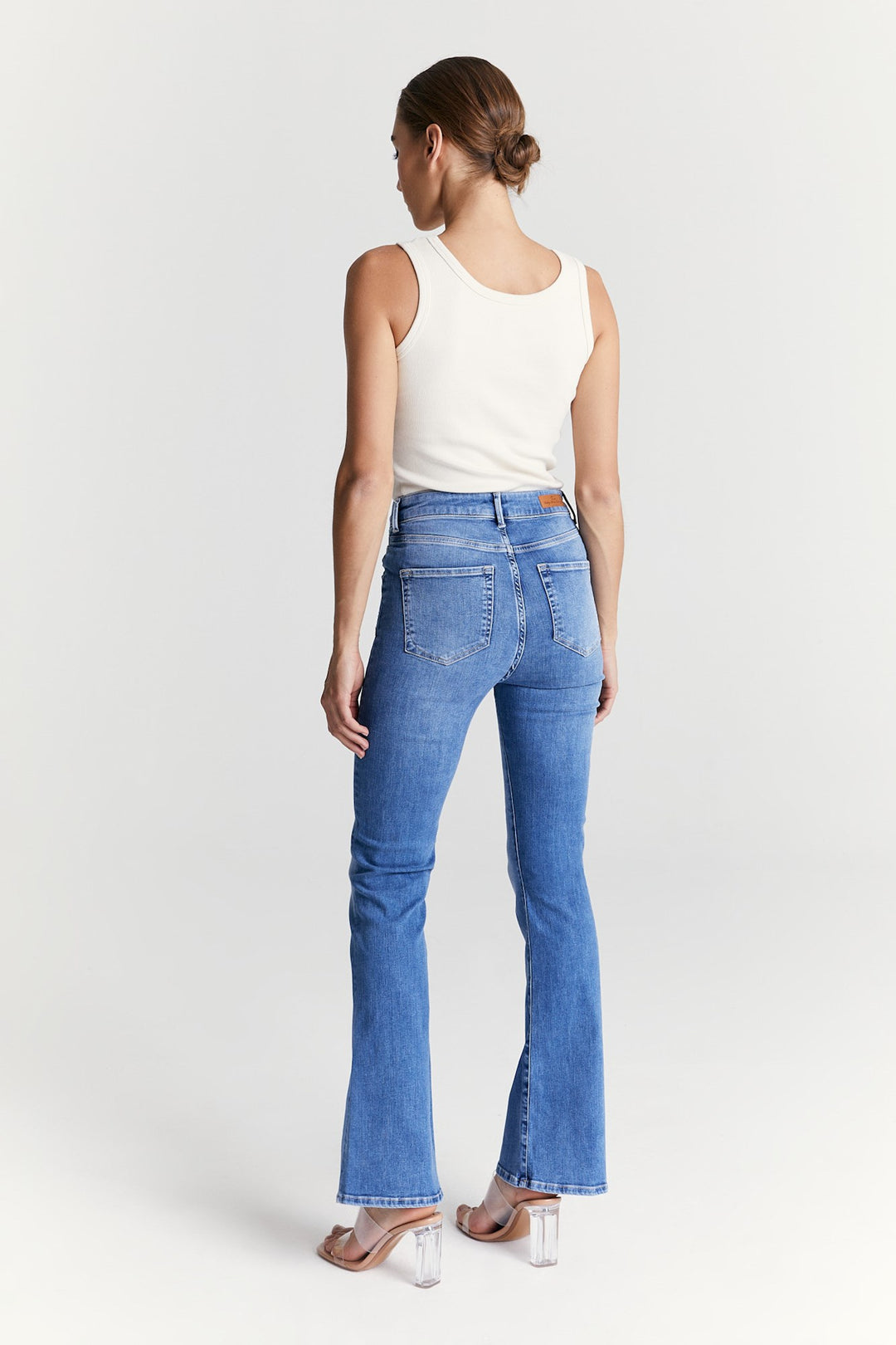 COJ - Matilda - Dames Flare Jeans - Medium Blue