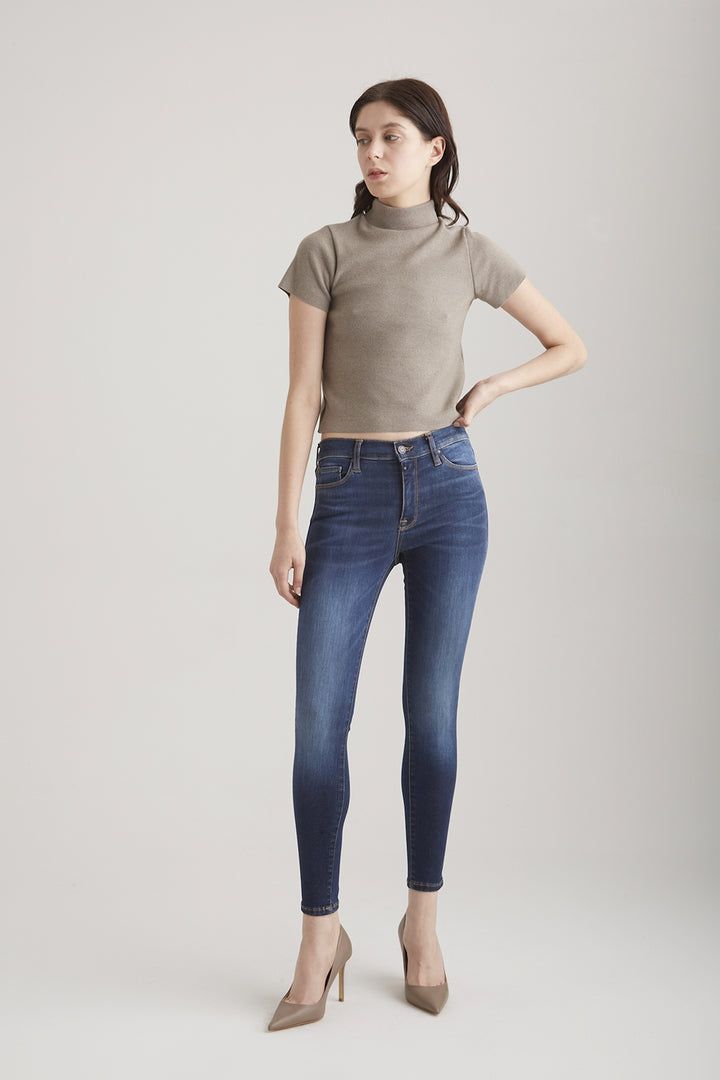 COJ - Sophia - Dames Skinny Jeans - Dark Vintage Blue