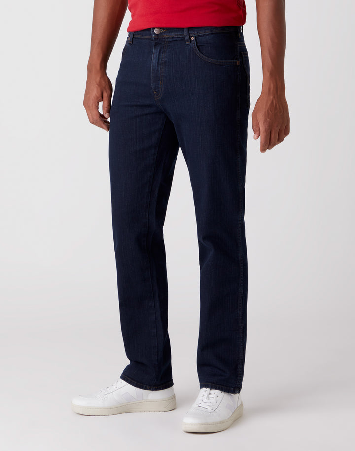 Wrangler Texas stretch 5-pocket donkerblauw blue black jeans spijkerbroek modern  regular regular-fitWrangler Texas stretch 5-pocket donkerblauw blue black jeans spijkerbroek modern  regular regular-fit