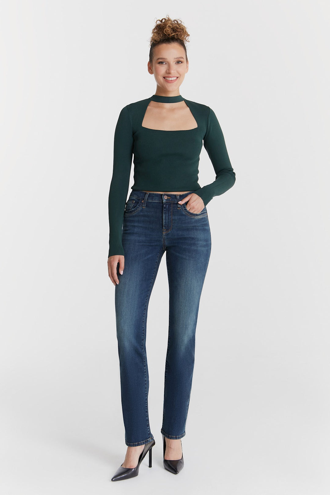 COJ - Hannah - Dames Regular-fit Jeans - Green Way