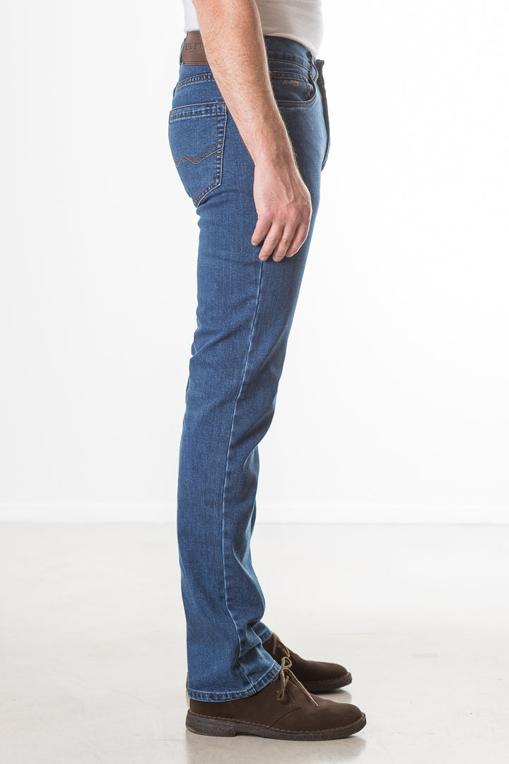 Newstar new star jacksonville donker regular regular-fit 5-pocket YKK-rits werkrbroek jeans spijkerbroek blauw dark used stonewash
