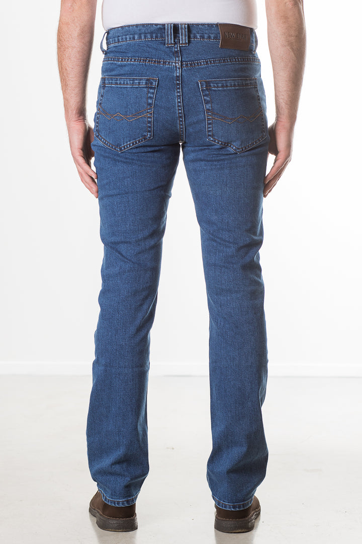 Newstar new star jacksonville donker regular regular-fit 5-pocket YKK-rits werkrbroek jeans spijkerbroek blauw dark used stonewash