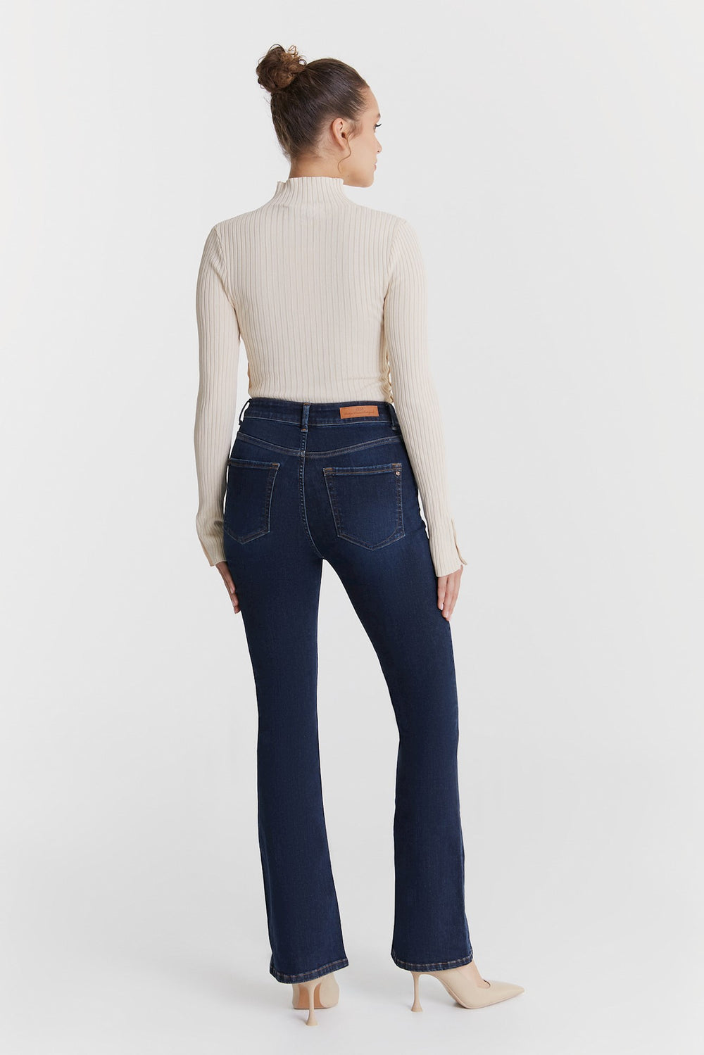 COJ - Matilda - Dames Flare Jeans - Deep Blue